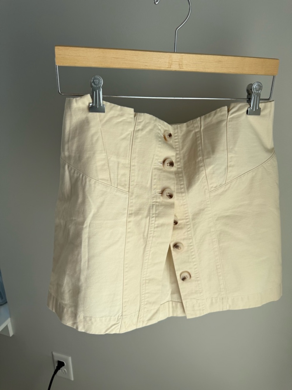 Altar’d State Button-Front Mini Skirt